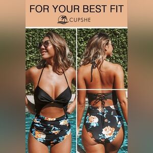 NWT Cupshe Cutout One Piece Size Small